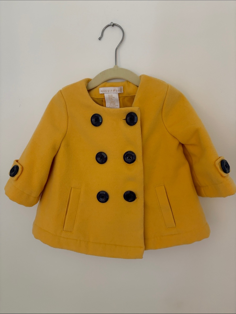 Maggie & Zoe Bright Mustard Toddler Coat